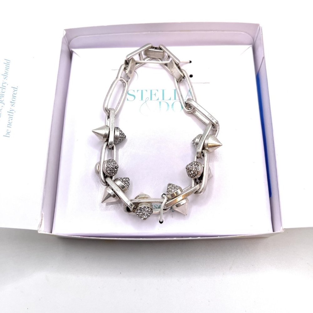 Renegade Crystal & Spike Stella & Dot Chain Bracelet - B540G